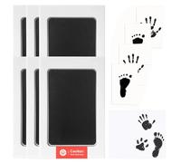 LIUZHUJ 6 Pièces Empreinte Main Pied Bebe, 93 X 57 mm Empreinte Bebe, Kits de Moulage Et D’Impression Avec 12 Pièces en Carton, pour Nouveau-Nés Et Animaux Domestiques