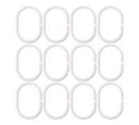 LIUZIKUN Lot de 12 Anneaux de Rideau de Douche Flexibles en Forme de C, Amovibles et compatibles avec Les tringles à Rideaux.