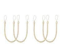 LIUZIKUN Lot de 4 embrasses de Rideaux en Corde tissée à la Main, Style bohème, décoratives pour la Maison et Le Bureau