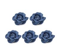 LIUZIKUN Lot de 5 Accessoires pour Cheveux, vêtements, Chapeaux et Robes, ornés de Fleurs en Tissu coréen.