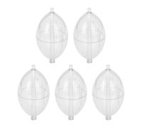 LIUZIKUN Lot de 5 flotteurs de pêche en Plastique Transparent, flotteurs ovales à Bulles, flotteurs, bouées, flotteurs coulissants