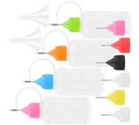 LIUZIKUN Lot de 6 flacons de Colle à Embout Fin de précision, flacons Multi-usages pour Designers et Artistes, avec 2 entonnoirs.