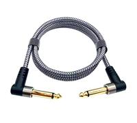 LIUZIKUN Nylons Tressés Patchs de Pédale d'Effet de Guitare Électrique Câble Cordon Angles Droits Câble de Pédale Accès Instrument de Musique