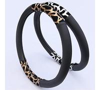 liuzz Housse de Volant de Voiture à imprimé léopard personnalisé Universelle pour Les Filles décoration de Voiture Couvre-Volant Accessoires de Voiture-Or