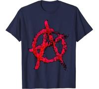 LIUZZOFNG Anarchy Punk Motif Anarchy Symbol with Punk in The Picture T-Shirt1 Blue Manches Courtes(3X-Large)