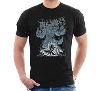 LIUZZOFNG Digimon Crest Reliability Gomamon Vikemon Men's T-Shirt Manches Courtes(XX-Large)