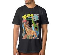 LIUZZOFNG Hajime No Ippo The Fighting Men Short Sleeves T Shirts Black Manches Courtes(3X-Large)