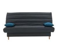 Banquette clic clac 3 places - Tissu anthracite - Style scandinave - L 190 x P92 cm - LIV