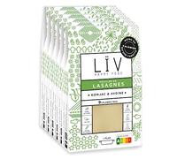 LÏV Happy Food - Feuilles de Lasagnes de Konjac - Pâtes sans gluten - Pâte Konjac - Vegan, Gluten Free, Faible en calorie - Box de 6 paquets x 200g
