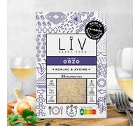 LÏV Happy Food - Orzo de Konjac - Pâtes sans gluten - Pâte Konjac - Vegan, Gluten Free, Faible en calorie - Box de 6 paquets x 200g