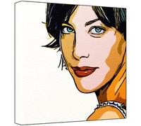 Liv Tyler Pop Art Impression sur toile Multicolore 30 x 30 x 2,5 cm