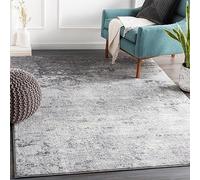 Livabliss Bangkok Tapis Moderne Abstrait - Tapis Salon, Salle à Manger, Chambre Adulte et Ado, Cuisine - Design Marbre Moucheté Multicolore, Poil Ras Doux 140x200 cm - Gris, Blanc