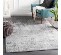 Livabliss Bangkok Tapis Moderne Abstrait - Tapis Salon, Salle à Manger, Chambre Adulte et Ado, Cuisine - Design Marbre Moucheté Multicolore, Poil Ras Doux 160x220 cm - Gris, Blanc