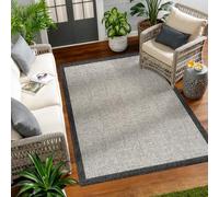 Livabliss Belek Tapis Exterieur Terrasse Balcon, Véranda, Patio - Géométrique Scandinave, Boheme Chic et Oriental - Tapis Jardin Extérieur et Intérieur Moderne Grande Taille 160x213 cm - Ivoire, Gris