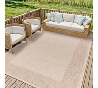 Livabliss Crete Tapis Exterieur Terrasse Balcon, Véranda, Patio - Géométrique Scandinave, Boheme Chic et Oriental - Tapis Jardin Extérieur et Intérieur Moderne Grande Taille 200x275 cm - Beige, Crème