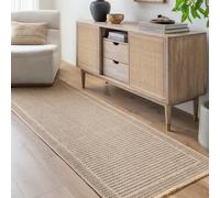 Livabliss Darwin Résistant aux intempéries - pour l'intérieur et l'extérieur - pour Balcon, terrasse, Jardin, Cuisine - Style bohème pour l'extérieur - Beige foncé et Noir