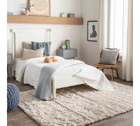 Livabliss Dubai Tapis Shaggy - Tapis Salon, Salle à Manger, Chambre Adulte et Ado, Cuisine - Tapis Poil Long Moelleux et Doux, Beige Motif Berbère, Tapis Chambre 200x290cm - Ivoire, Beige Clair