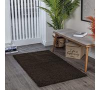 Livabliss Home Tapis Shaggy Uni - Tapis de Couloir, Salon, Salle à Manger, Chambre, Cuisine, Entrée - Poil Long Moelleux et Doux, Beige Motif Berbère, Carpette Chambre Monochrome 80x150 cm - Brun