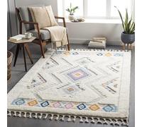 Livabliss Kampala Wohnzimmer Boho, großer Schlafzimmer 160x213 cm - e für Esszimmer mit geometrischem Muster, Skandinavischer Wohnzimmer Modern in Creme, Purple, Orange