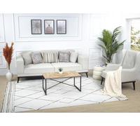 Livabliss Linnka Tapis Géométrique Scandinave - Grand Tapis Salon, Salle à Manger, Chambre, Cuisine - Tapis Design Boheme Chic, Berbere Moderne, Tapis Poil Court 160x213cm - Ivoire, Marron, Terracotta