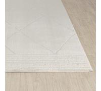 Livabliss Linkka Wohnzimmer Boho, großer Schlafzimmer 200x275 cm für Esszimmer mit geometrischem Muster, Skandinavischer Wohnzimmer Modern in Creme