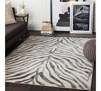 Livabliss Luanda Tapis Géométrique Scandinave - Grand Tapis Salon, Salle à Manger, Chambre, Cuisine - Design Boheme Chic, Berbere Moderne, Poil Court 200x274 cm - Anthracite, Beige