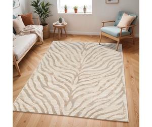 Livabliss Luanda Wohnzimmer Boho, großer Schlafzimmer 120x170 cm, Esszimmer mit geometrischem Muster, Skandinavischer Wohnzimmer Modern in Hellgrau und Beige