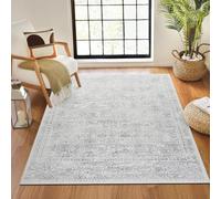 Livabliss Marrakech Tapis Vintage - Tapis de Salon, Salle à Manger, Chambre, Cuisine - Boheme Chic, Design Traditionnel Oriental Multicolore, Coloré Poil Court 69x221 cm - Gris et Crème