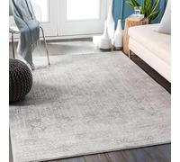 Livabliss Marrakech Vintage - Zone s pour Salon 160 x 215 cm, Chambre à Coucher - Style scandinave Neutre - Style bohème Traditionnel - Poils naturels faciles d'entretien - L, Gris et Blanc