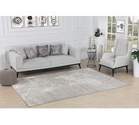 Livabliss Meknès - Tapis vintage pour salon et chambre à coucher - 160 x 213 cm - Style scandinave neutre - Style bohème traditionnel - Facile d'entretien - Grand tapis beige et blanc