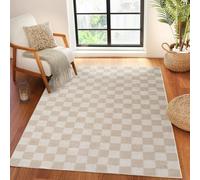 Livabliss Migori Shaggy Rug - berbères Modernes Salon, Grand 160x213 cm, Doux et hirsutes pour Chambre - bohème Neutre et Moelleux, Easy Care, Poil épais en Peluche - Beige Clair, Beige