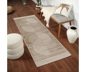 Livabliss Migori Shaggy Rug - berbères Modernes Salon, Grand 160x213 cm, Doux et hirsutes pour Chambre - bohème Neutre et Moelleux, Easy Care, Poil épais en Peluche - Beige Clair, Beige