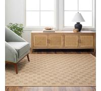 Livabliss Ortaca Tapis d'extérieur géométrique pour intérieur et extérieur 120 x 170 cm - Tapis de patio et d'extérieur - Tapis de jardin coloré bohème à motifs, résistant aux UV et aux taches, marron