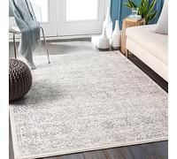 Livabliss Palermo Tapis Vintage - Tapis de Salon, Salle à Manger, Chambre, Cuisine - Boheme Chic, Design Traditionnel Oriental Multicolore, Coloré Poil Court 160x216 cm - Ivoire et Gris