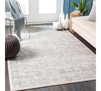 Livabliss Palermo Tapis Vintage - Tapis de Salon, Salle à Manger, Chambre, Cuisine - Boheme Chic, Design Traditionnel Oriental Multicolore, Coloré Poil Court 140x200 cm - Ivoire et Gris