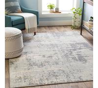 Livabliss Phuket Tapis Moderne Abstrait - Tapis Salon, Salle à Manger, Chambre Adulte et Ado, Cuisine - Design Marbre Moucheté Multicolore, Poil Ras Doux 140x200 cm - Gris Argenté, Gris, Ivoire