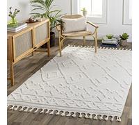 Livabliss Pristina Tapis Géométrique Scandinave - Grand Tapis Salon, Salle à Manger, Chambre, Cuisine - Design Boheme Chic, Berbere Moderne, Poil Court 160x213 cm - Crème