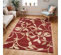 Livabliss Rouvrel Tapis Abstrait 160x230 cm - Effet Marbre Moderne - Grand Tapis Salon, Salle à Manger, Cuisine & Chambre - Poil Moyen, Doux et Facile d’Entretien - Bordeaux, Beige & Marron
