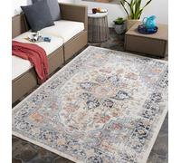 Livabliss Safi Exterieur Terrasse Balcon, Véranda, Patio - Géométrique Scandinave, Boheme Chic et Oriental - Jardin Extérieur et Intérieur Moderne Grande Taille 120x170 cm - Bleu, Orange