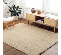 Livabliss Shaggy - Berbère Moderne - 120 x 180 cm - Style bohème Doux - pour Salon et Chambre à Coucher - Facile d'entretien - Grande Pile en Peluche épaisse - Ivoire