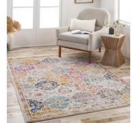 Livabliss Sicily Vintage - de Salon, Salle à Manger, Chambre, Cuisine - Boheme Chic, Design Traditionnel Oriental Multicolore, Coloré Poil Court 160x220 cm - Moutarde, Bleu