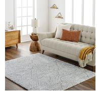 Livabliss Kapan - Tapis à Poils Longs Moderne et Doux pour Chambre à Coucher - Style bohème Neutre - en Peluche épaisse - Facile d'entretien - 160 x 213 cm - Crème et Gris Clair