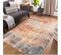 LIVABLISS Tapis d'Extérieur/Intérieur Abstrait Moderne SAMIRA 120x170cm Rouge/Bleu