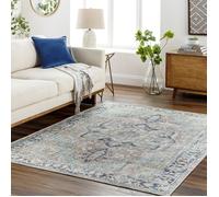 LIVABLISS Tapis Lavable Machine Vintage Oriental DIDO 200x275cm Rouge/Bleu