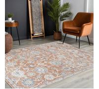 LIVABLISS Tapis Lavable Machine Vintage Oriental RUBY 160x213cm Terracotta