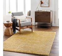 Livabliss Tapis Shaggy Epais - Tapis Salon, Salle à Manger, Chambre Adulte et Ado, Cuisine - Poil Long Moelleux et Doux Monochrome, Motif Berbère, Carpette Chambre Uni 160x213 cm - Jaune