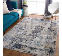 Livabliss Trocadero Tapis Moderne Abstrait - Tapis Salon, Salle à Manger, Chambre Adulte et Ado, Cuisine - Design Marbre Moucheté Multicolore, Poil Ras Doux 160x220 cm - Gris, Ivoire