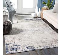 Livabliss Utrecht Tapis Moderne Abstrait - Tapis Salon, Salle à Manger, Chambre Adulte et Ado, Cuisine - Design Marbre Moucheté Multicolore, Poil Ras Doux 80x220 cm - Ivoire, Gris