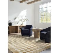 Livabliss x Galey Alix Tapis Abstrait 160x230 cm - Effet Marbre Moderne - Grand Tapis Salon, Salle à Manger, Cuisine & Chambre - Poil Moyen, Doux et Facile d’Entretien - Taupe, Moutarde & Crème