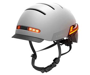Livall BH51M Neo 2020 Casque de vélo Intelligent avec Feux de freinage, Clignotants, Alerte de détection de Chute, Haut-parleurs stéréo et Microphone pour la Lecture de Musique, grès